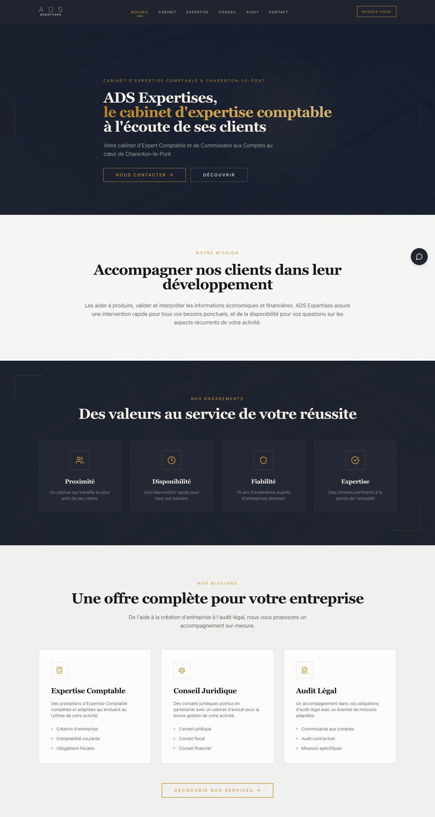 Capture du site ADS Expertises