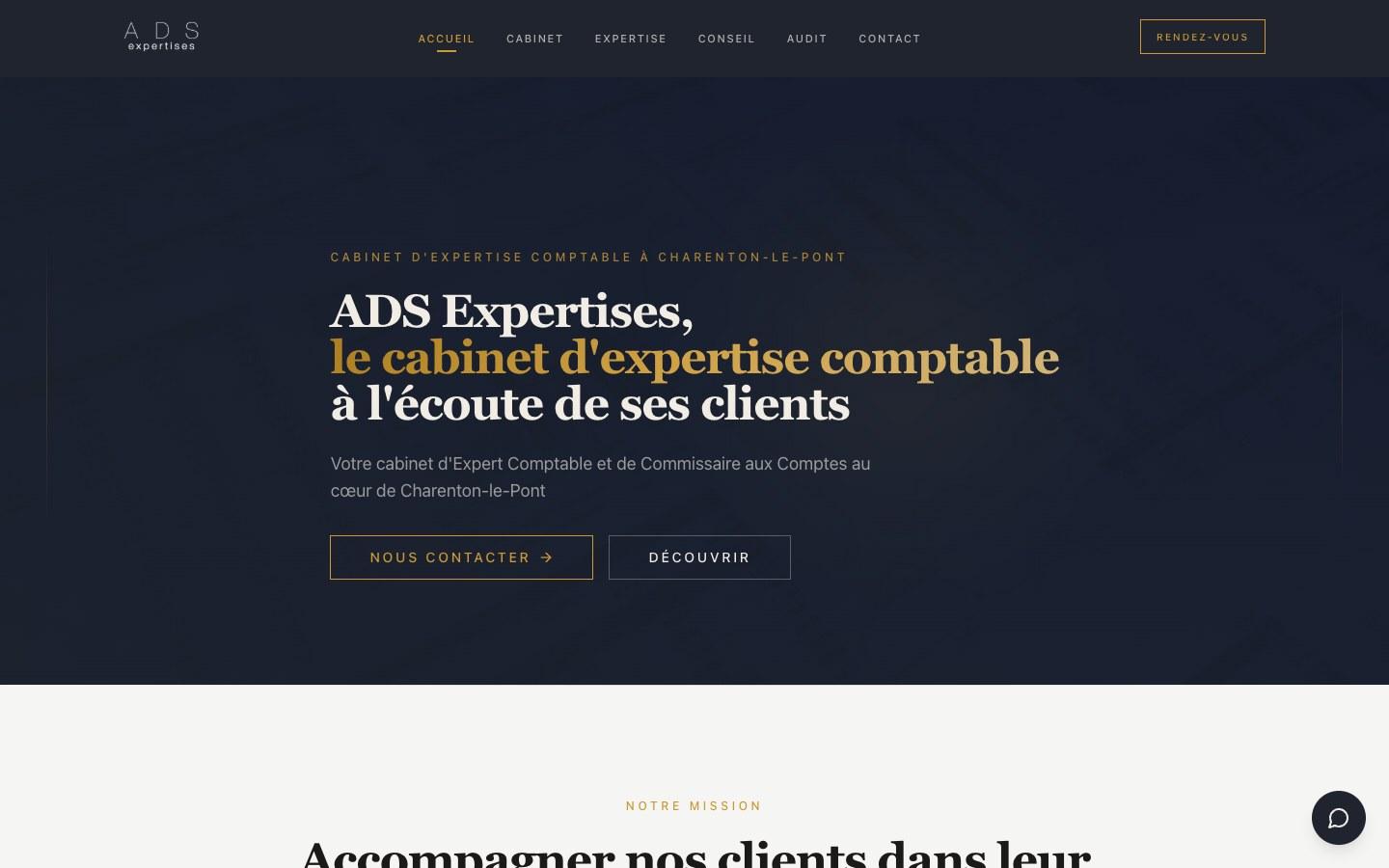 Capture du site ADS Expertises
