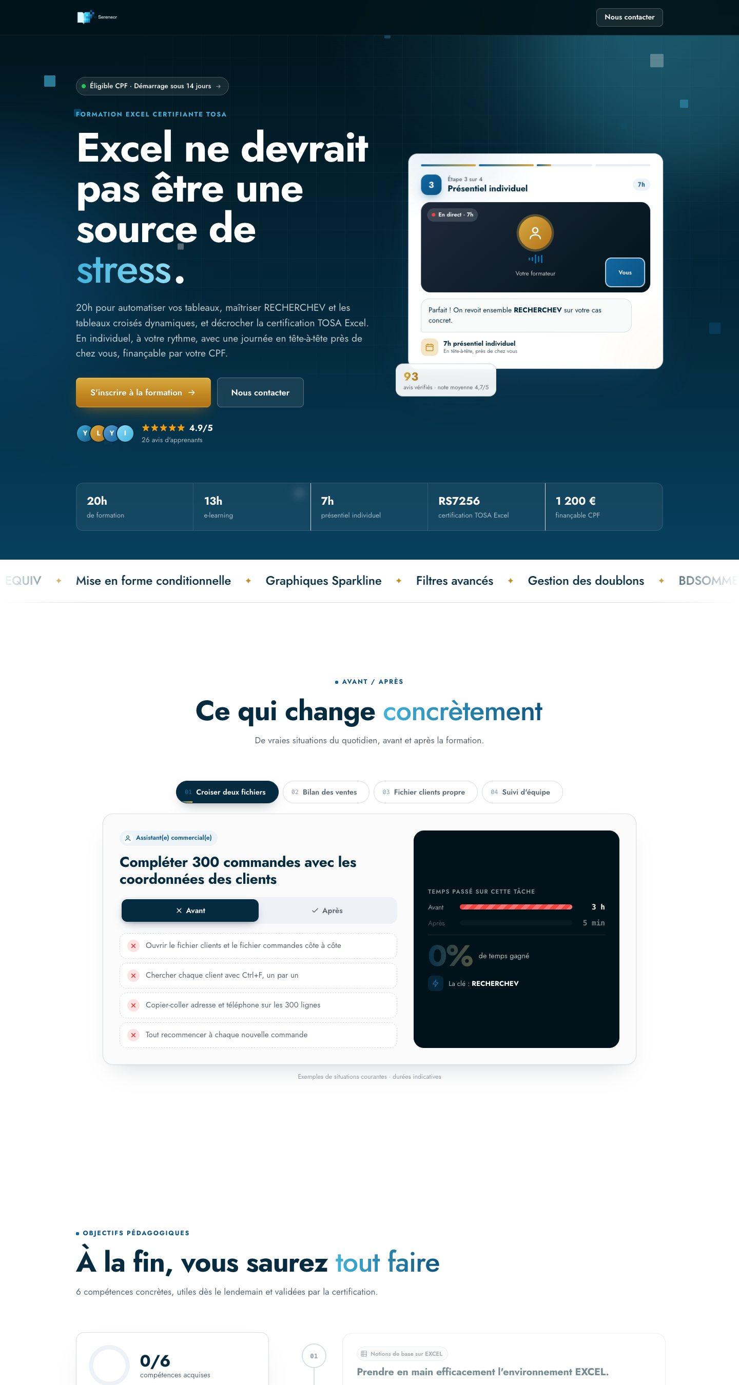 Capture du site Sereneor